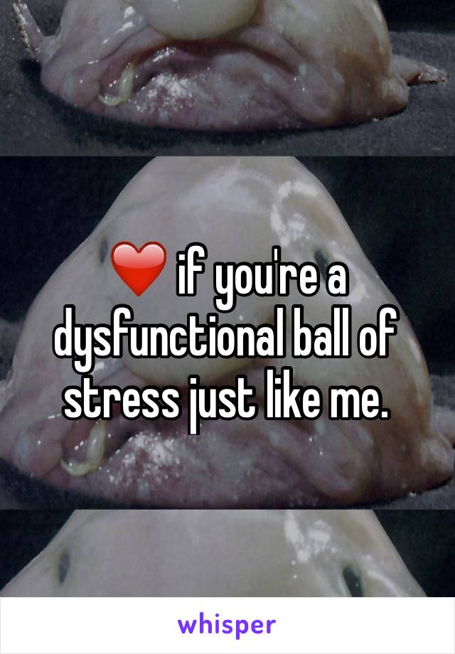 ❤️ if you're a dysfunctional ball of stress just like me.