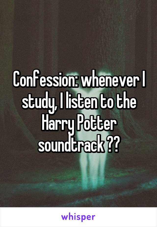 Confession: whenever I study, I listen to the Harry Potter soundtrack ⚡️