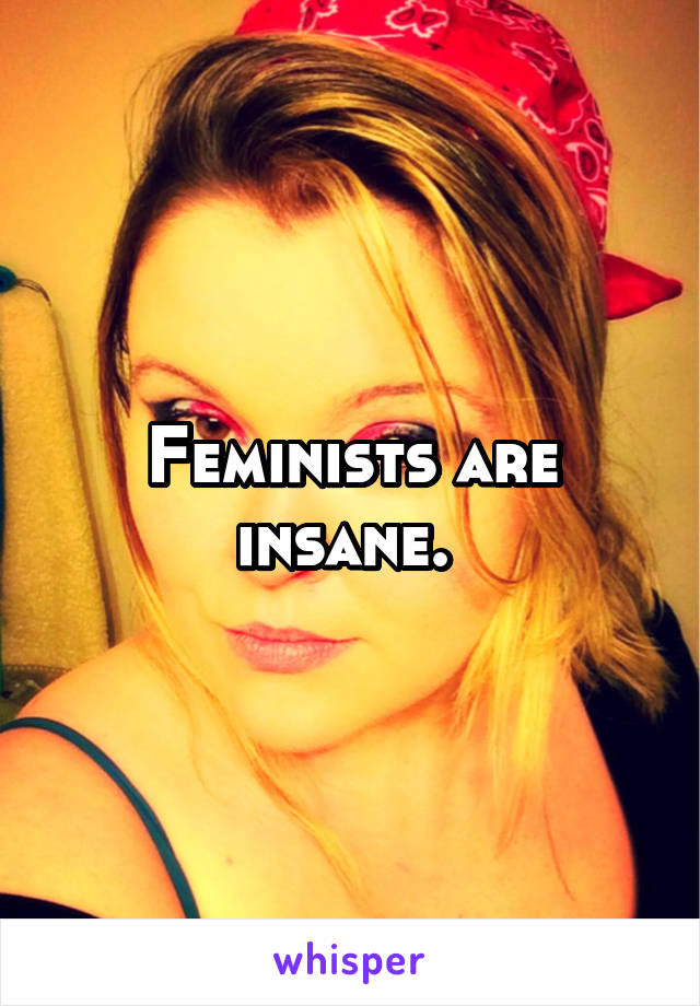 Feminists are insane. 