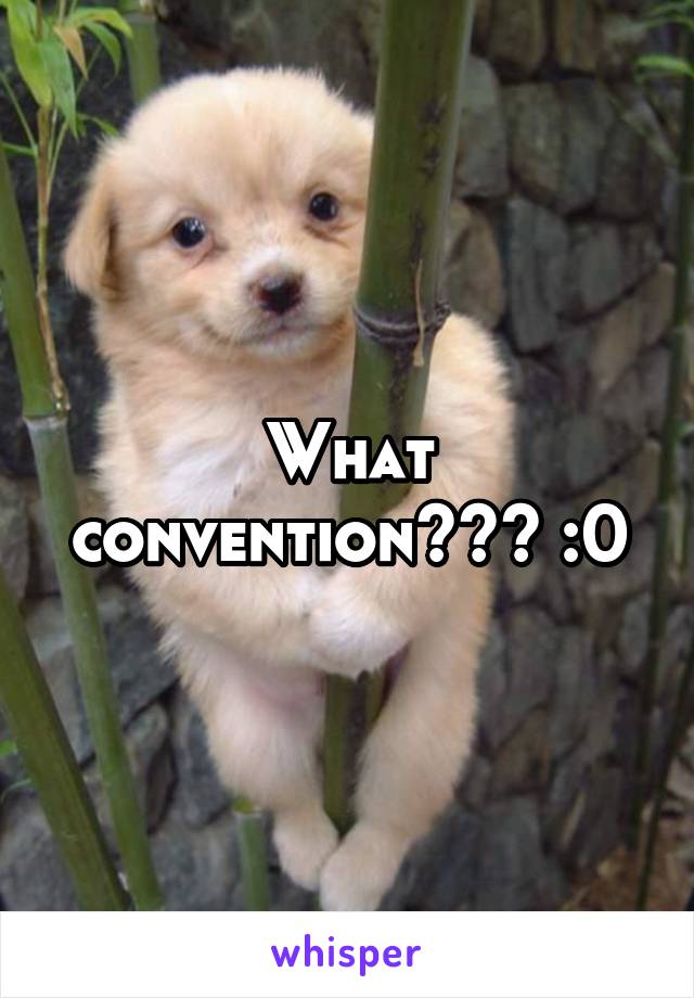 What convention??? :0