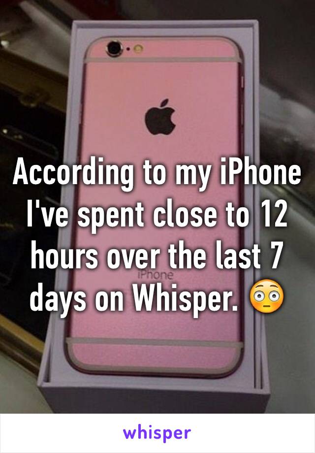 According to my iPhone I've spent close to 12 hours over the last 7 days on Whisper. 😳