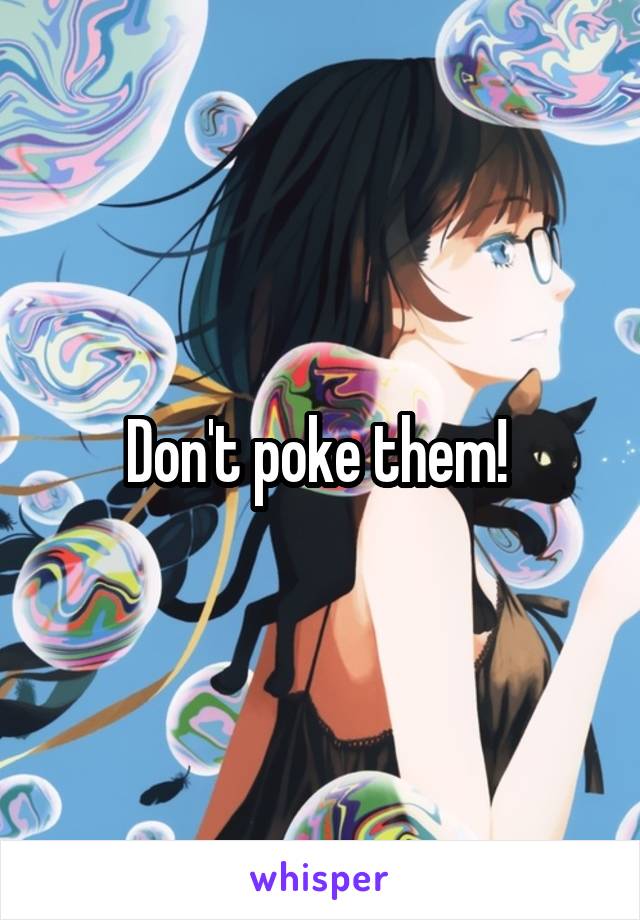 Don't poke them! 