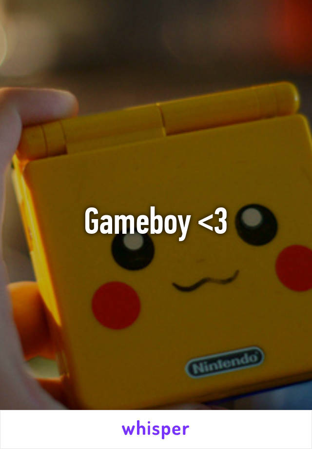 Gameboy <3