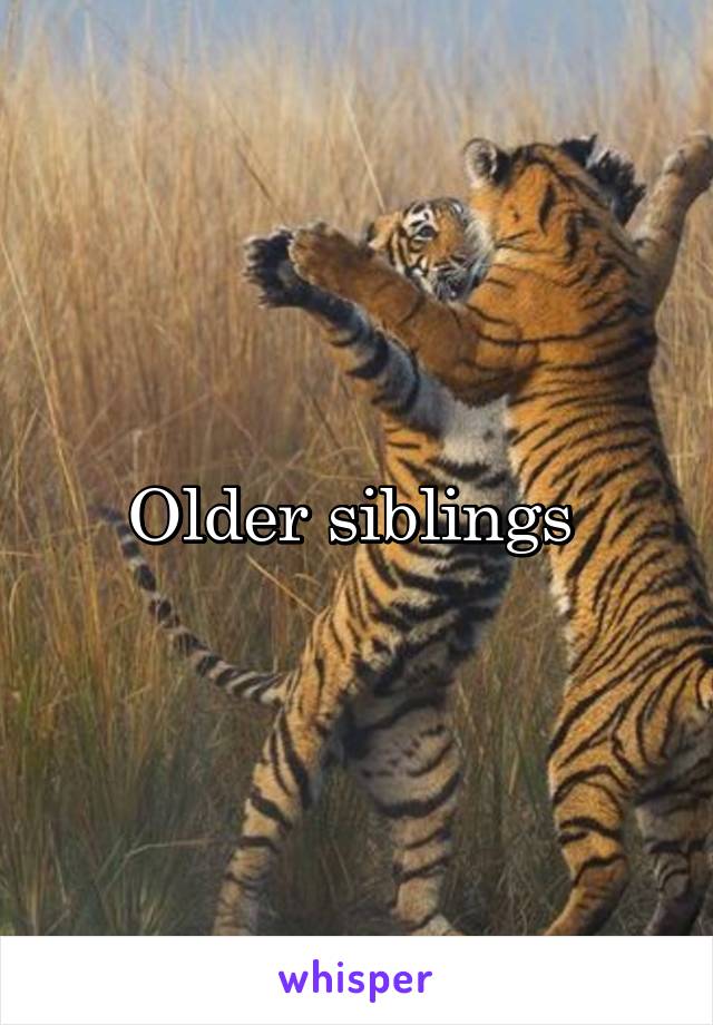 Older siblings 