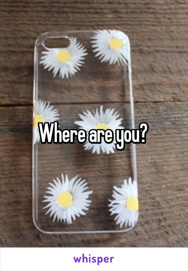 Where are you? 