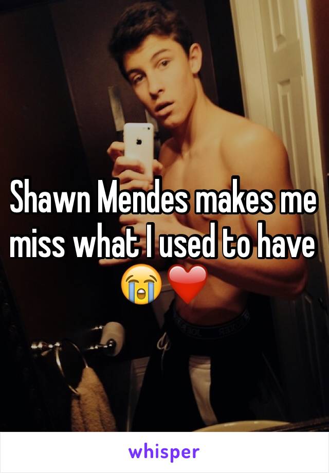 Shawn Mendes makes me miss what I used to have 😭❤️