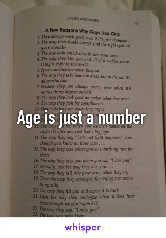 Age is just a number 