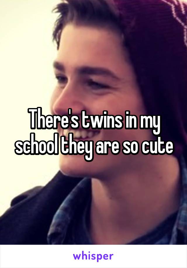 There's twins in my school they are so cute