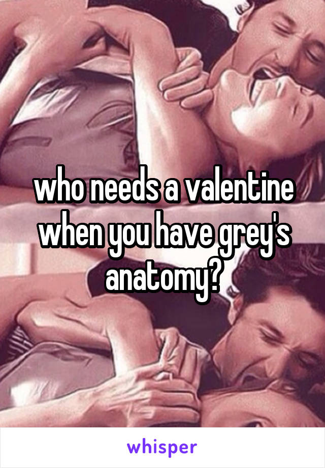 who needs a valentine when you have grey's anatomy?