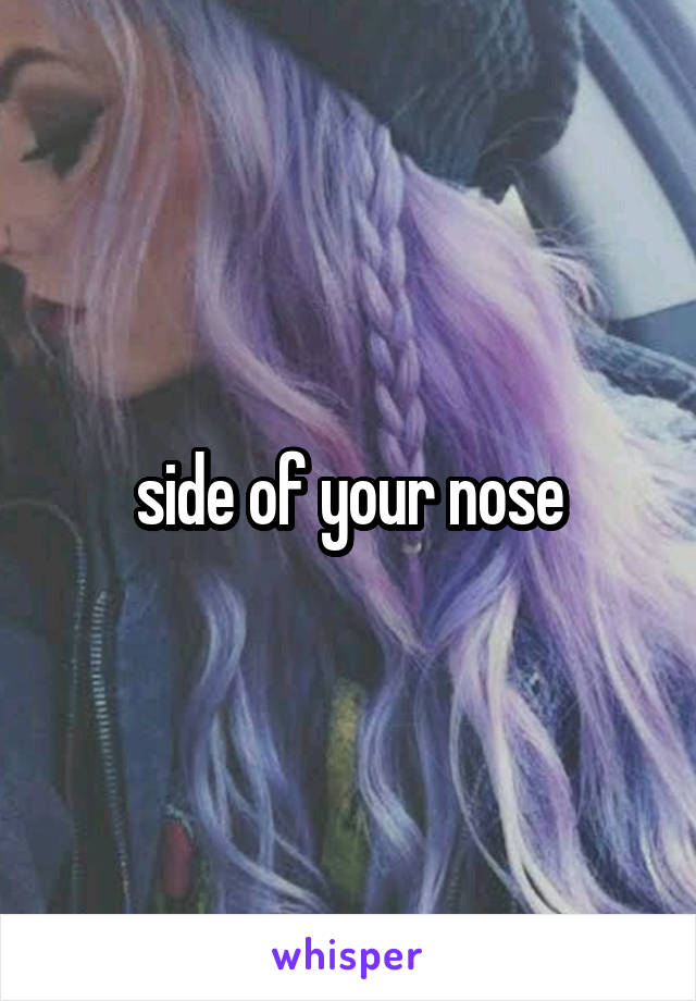 side of your nose