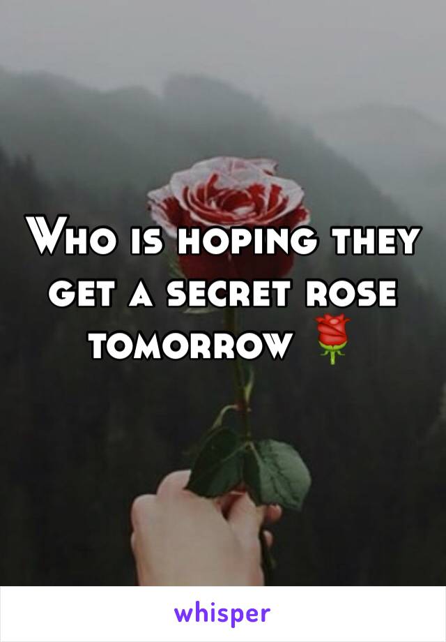 Who is hoping they get a secret rose tomorrow 🌹
