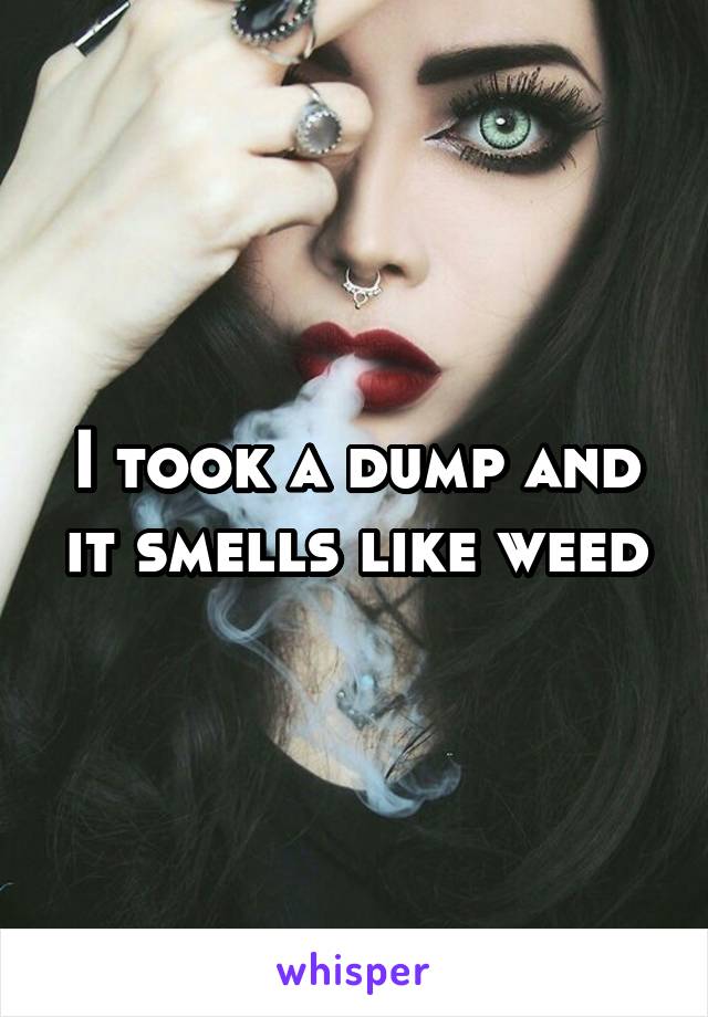 I took a dump and it smells like weed