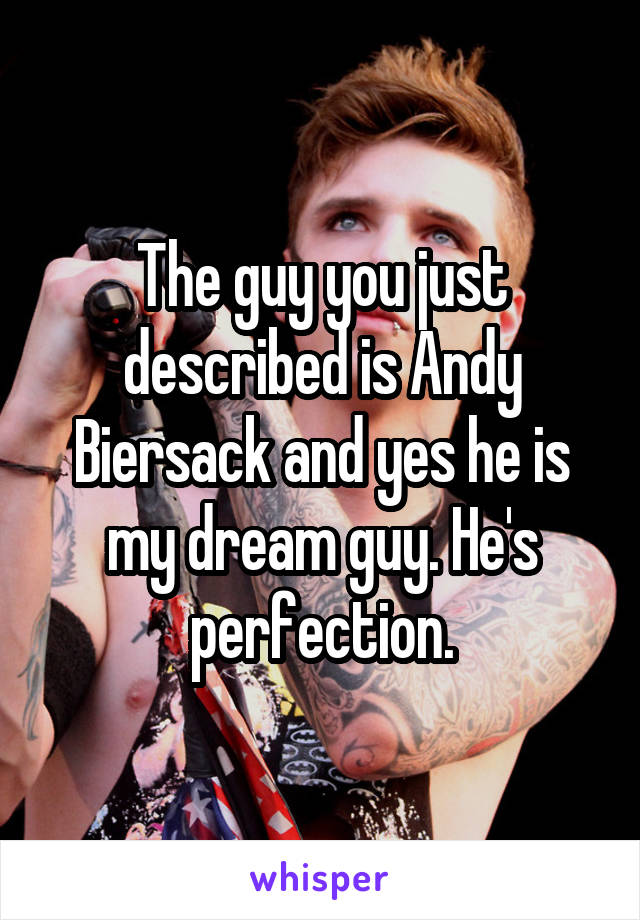 The guy you just described is Andy Biersack and yes he is my dream guy. He's perfection.