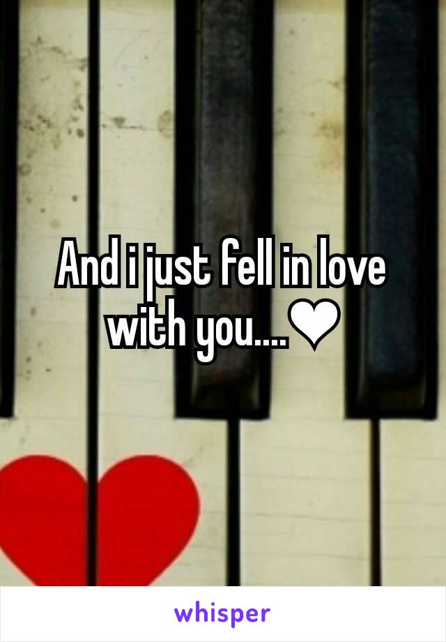 And i just fell in love with you....❤
