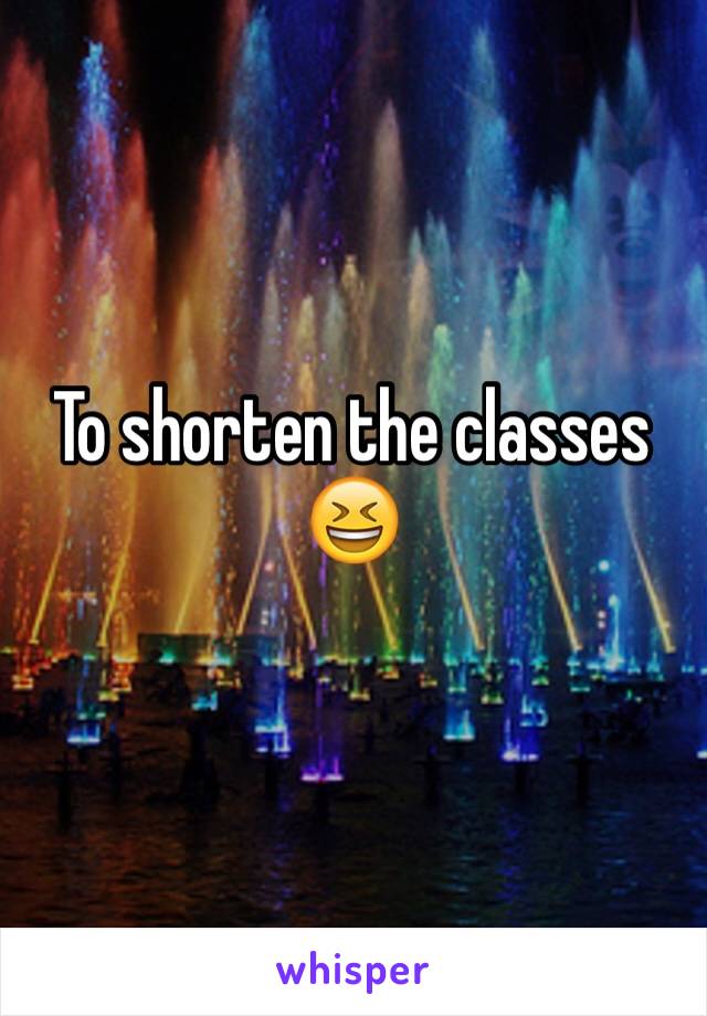 To shorten the classes 😆