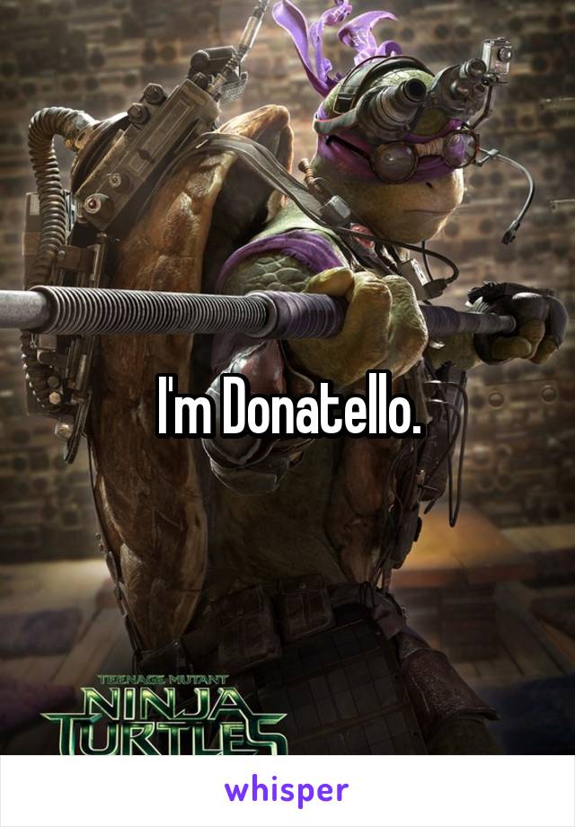 I'm Donatello.