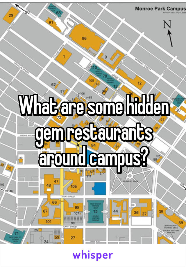 What are some hidden gem restaurants around campus?