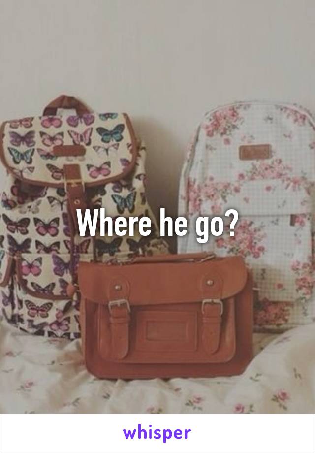 Where he go?