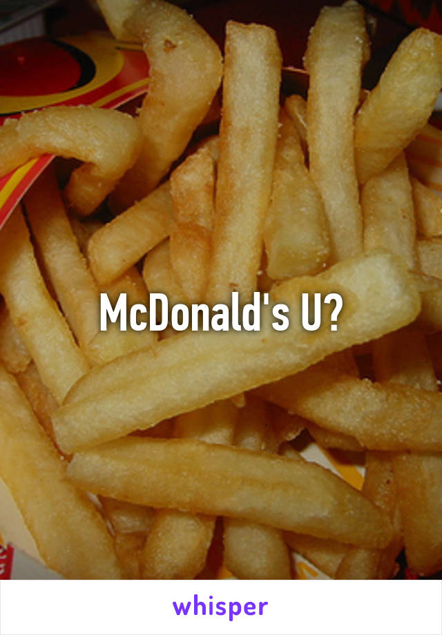 McDonald's U?