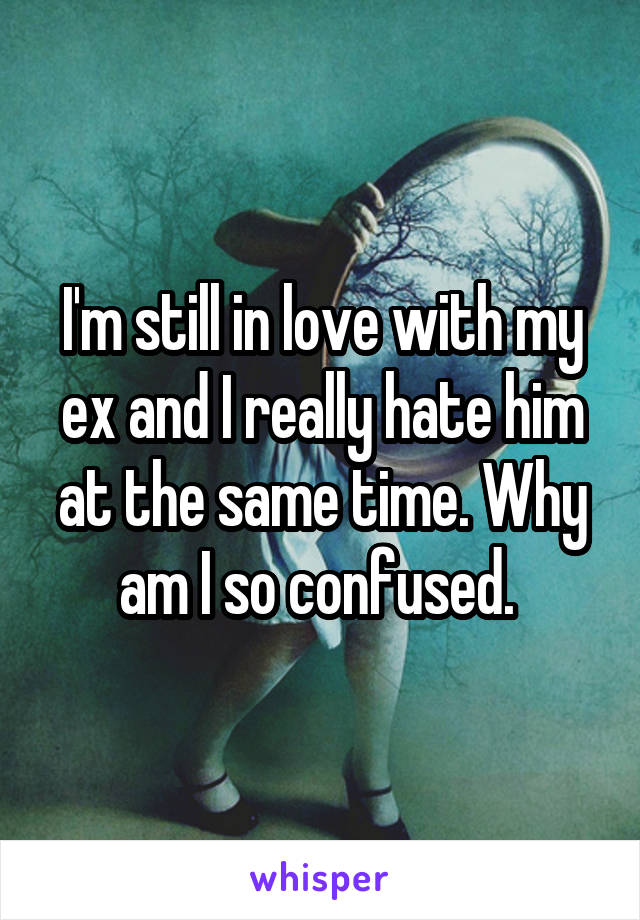 I'm still in love with my ex and I really hate him at the same time. Why am I so confused. 