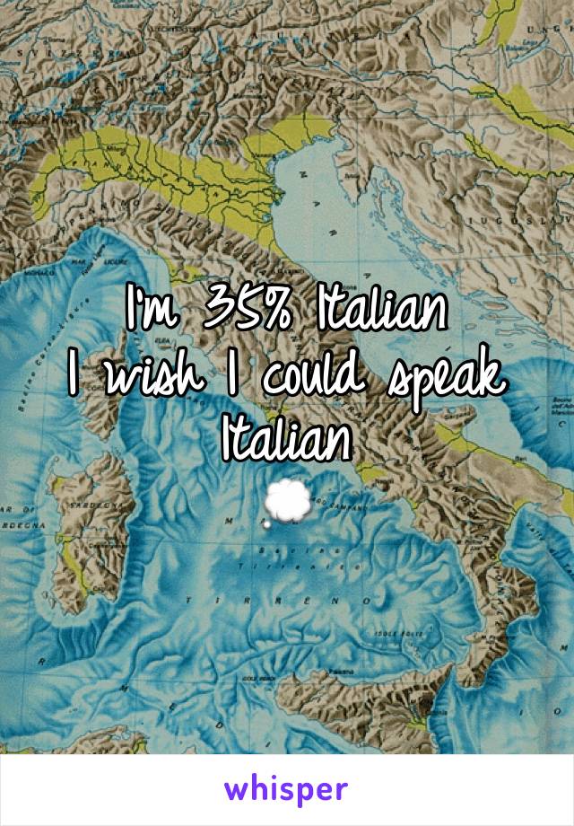 I'm 35% Italian
I wish I could speak Italian 
💭