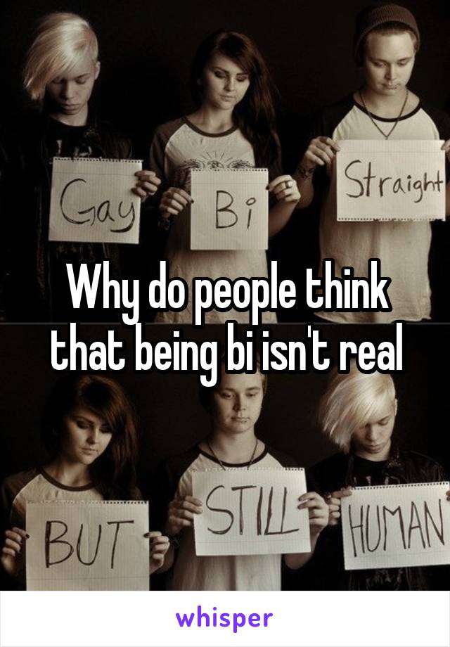 Why do people think that being bi isn't real