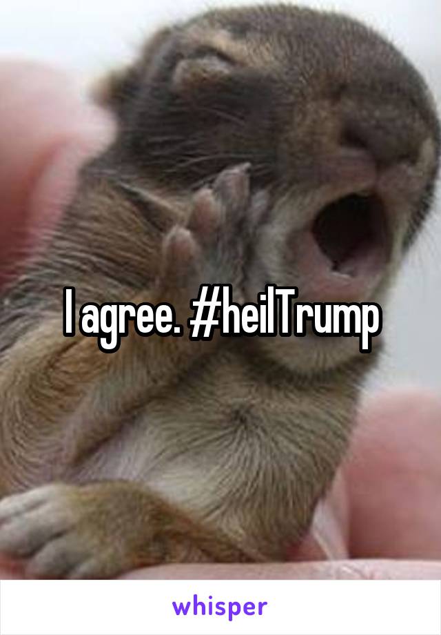 I agree. #heilTrump