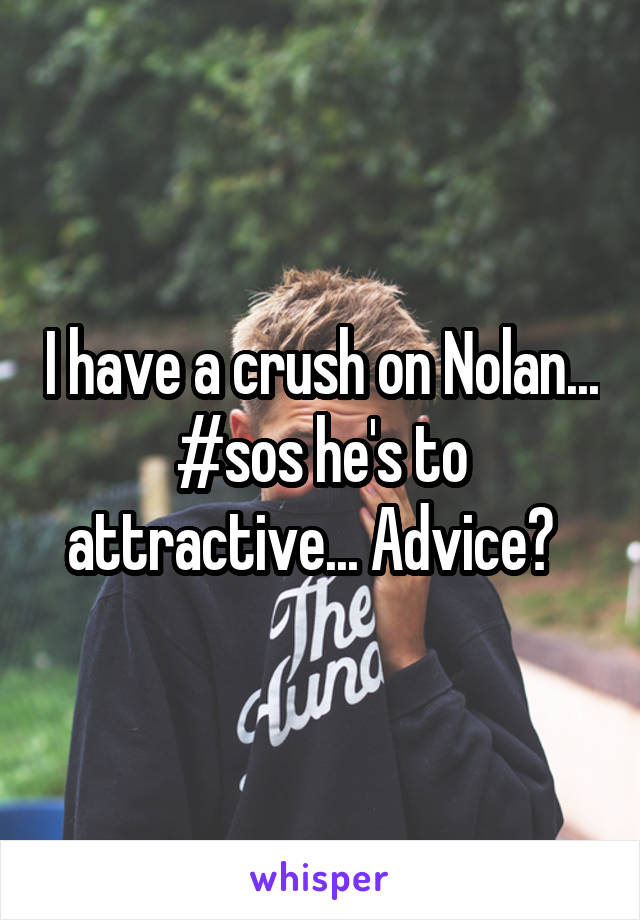 I have a crush on Nolan... #sos he's to attractive... Advice?  