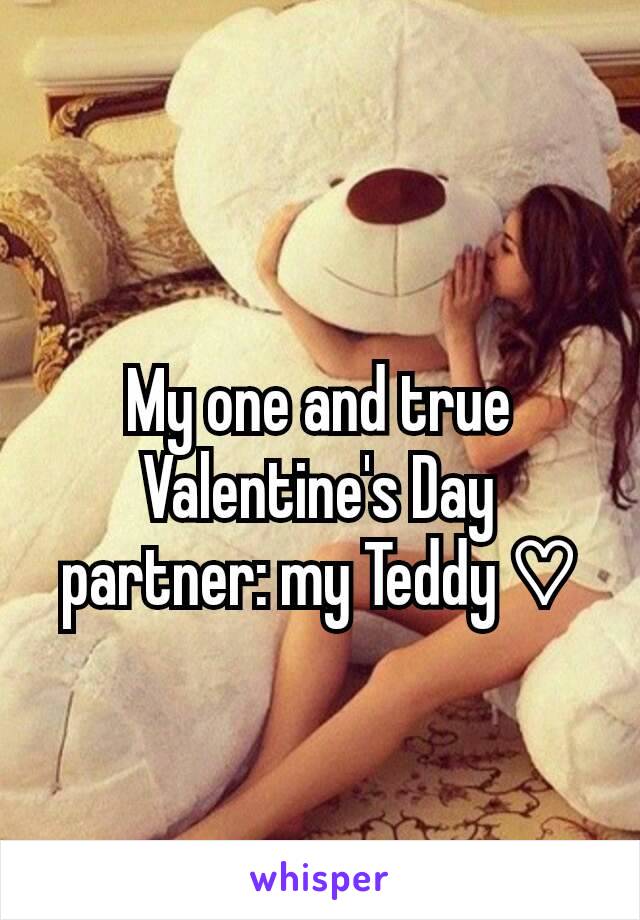 My one and true Valentine's Day partner: my Teddy ♡