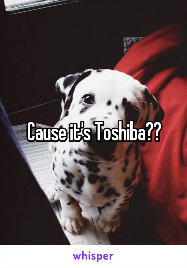 Cause it's Toshiba??