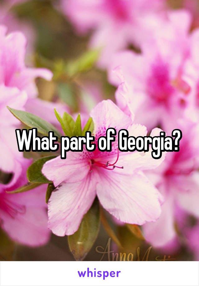 What part of Georgia? 
