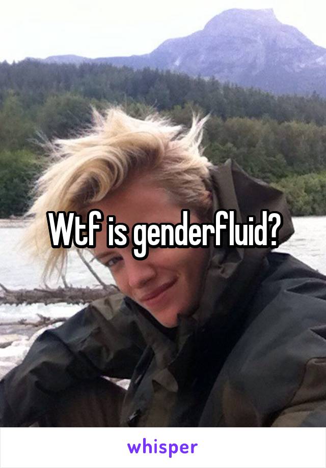 Wtf is genderfluid?