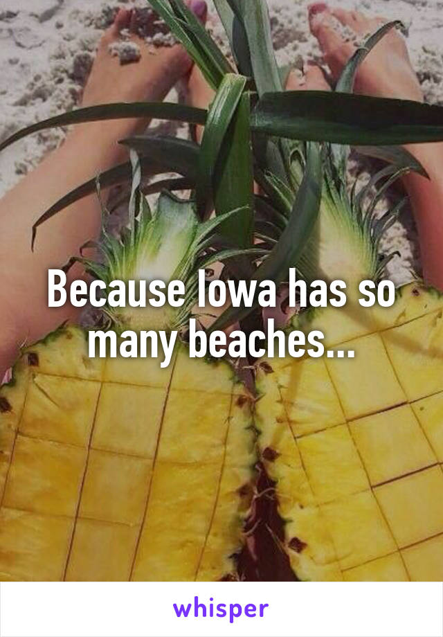 Because Iowa has so many beaches...