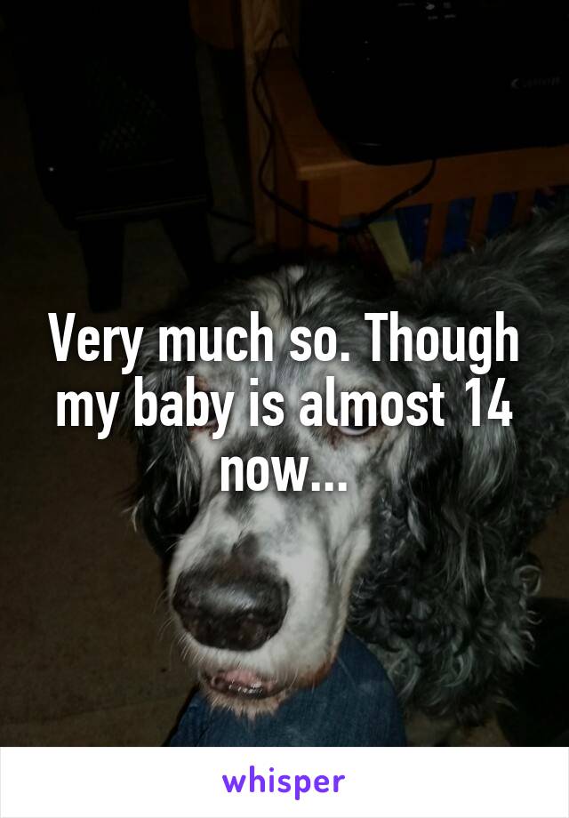 Very much so. Though my baby is almost 14 now...