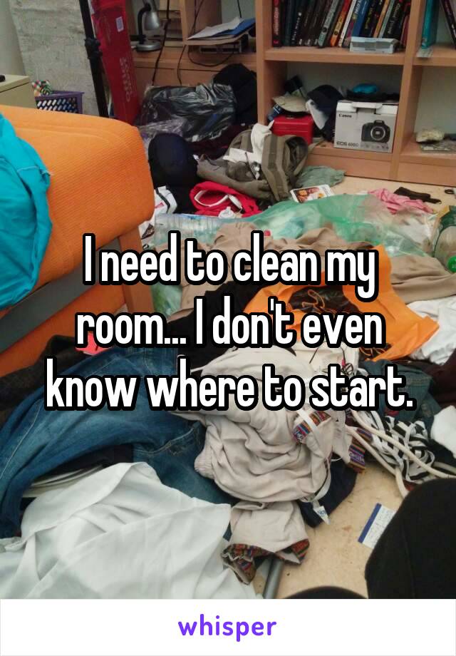 I need to clean my room... I don't even know where to start.