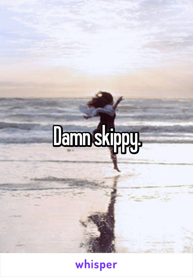 Damn skippy.