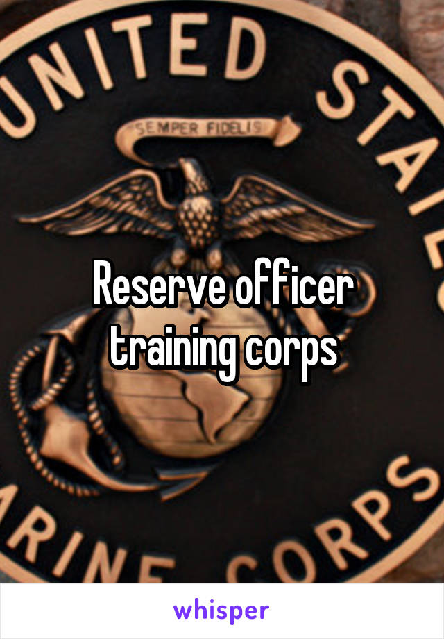 Reserve officer training corps