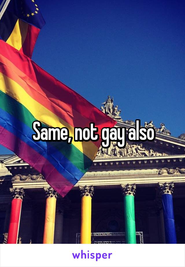 Same, not gay also