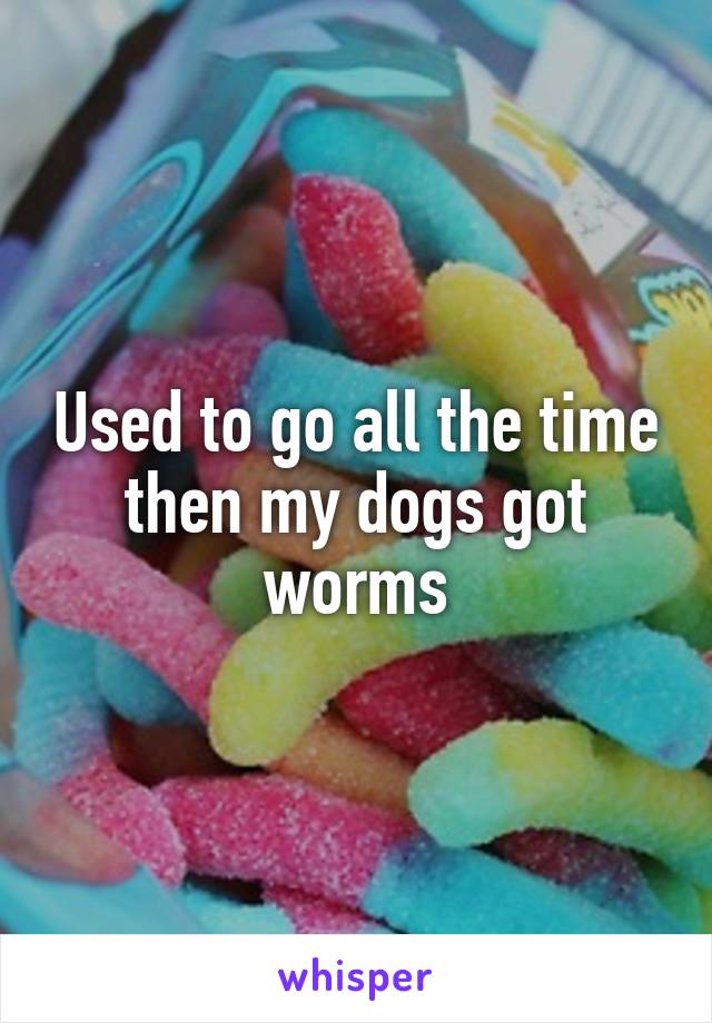Used to go all the time then my dogs got worms