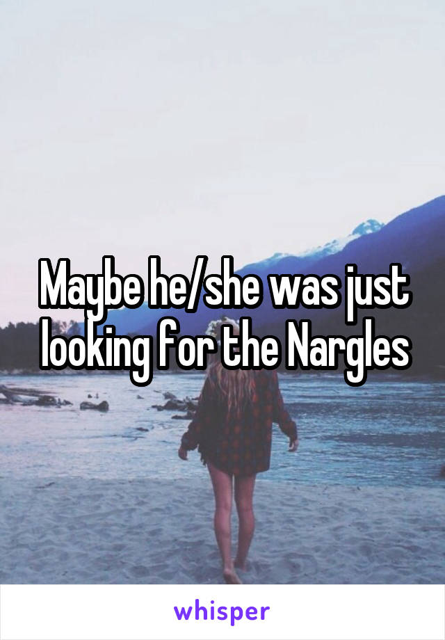 Maybe he/she was just looking for the Nargles