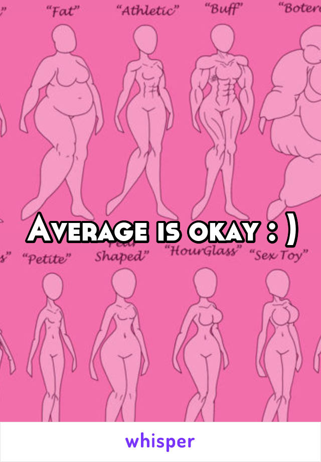 Average is okay : )