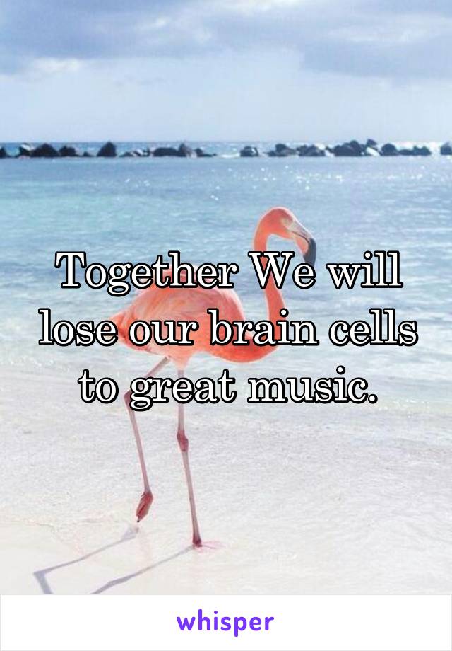 Together We will lose our brain cells to great music.