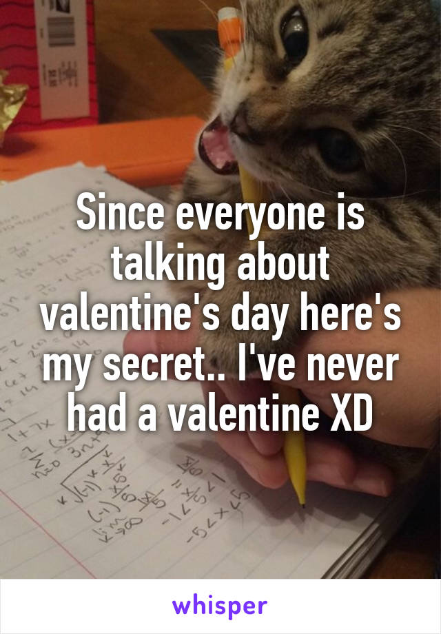 Since everyone is talking about valentine's day here's my secret.. I've never had a valentine XD
