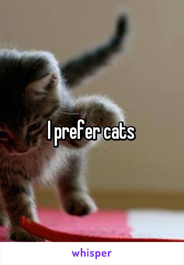 I prefer cats 
