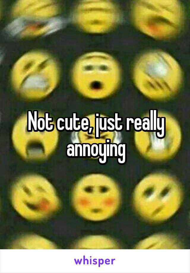 Not cute, just really annoying