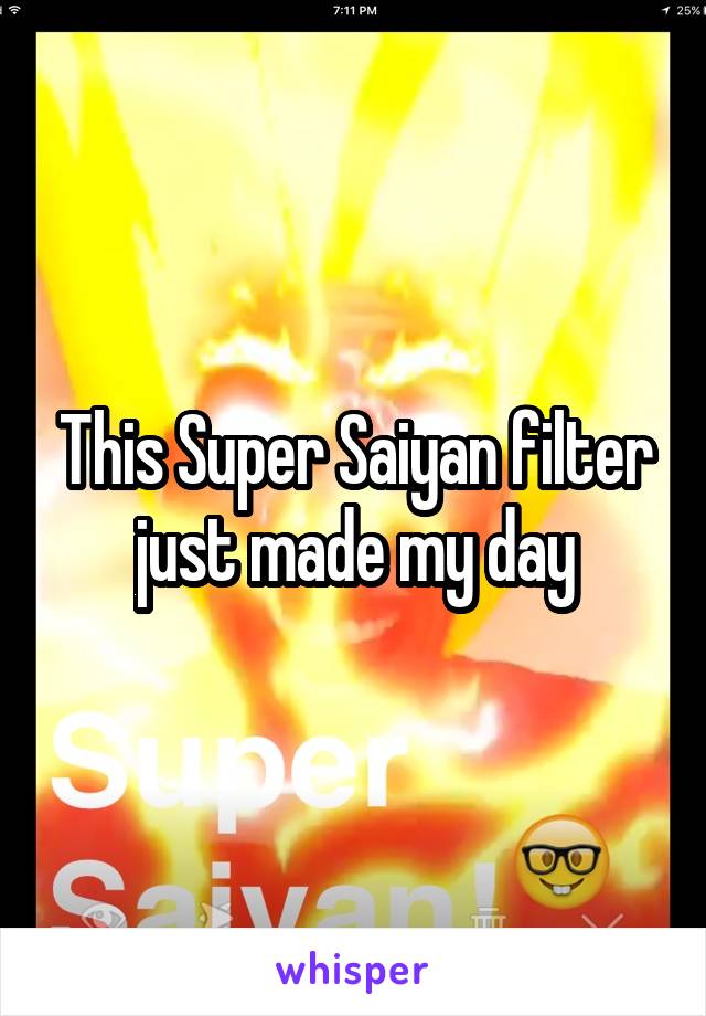 This Super Saiyan filter just made my day
