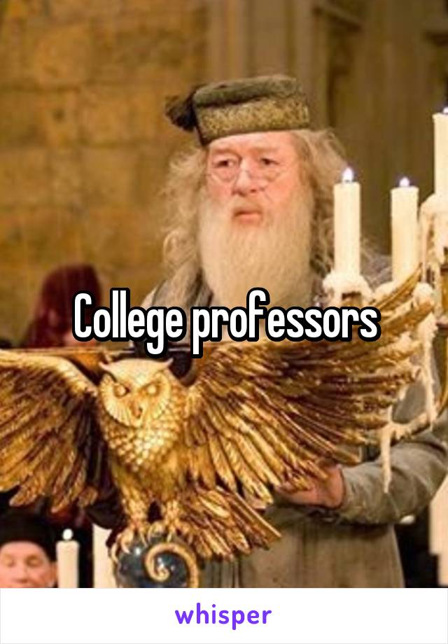 College professors