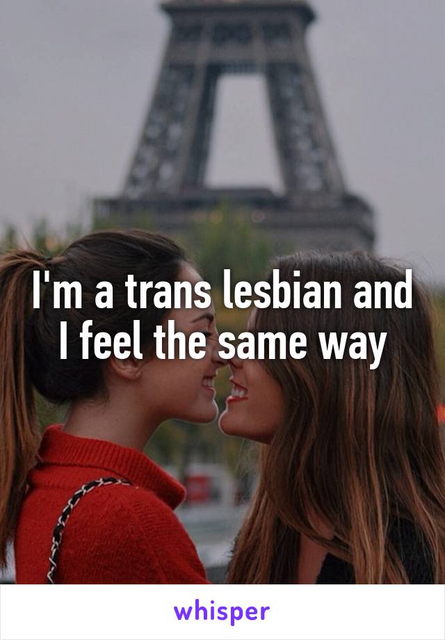 I'm a trans lesbian and I feel the same way