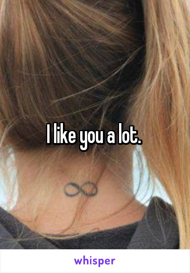 I like you a lot. 