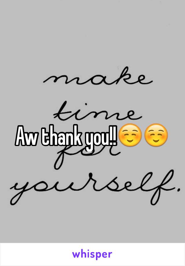 Aw thank you!!☺️☺️